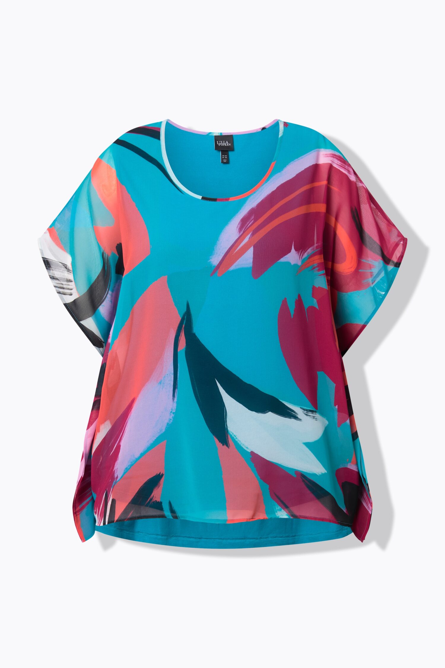 Τουνίκ oversized με layers και κοντά μανίκια
