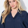 Τουνίκ oversized με όρθιο γιακά και μανίκια 3/4