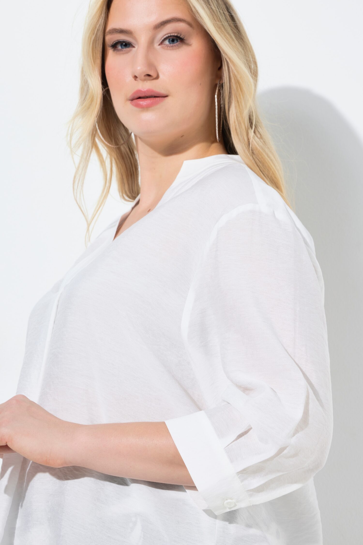 Τουνίκ oversized με όρθιο γιακά και μανίκια 3/4