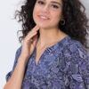 Τουνίκ σε γραμμή Α, από απαλό ύφασμα με μοτίβο
