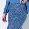 Τζιν σορτς με snake print και τσέπες