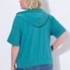 Ζακέτα oversized με κουκούλα κι ελαστικό τελείωμα