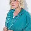 Ζακέτα oversized με κουκούλα κι ελαστικό τελείωμα
