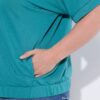 Ζακέτα oversized με κουκούλα κι ελαστικό τελείωμα