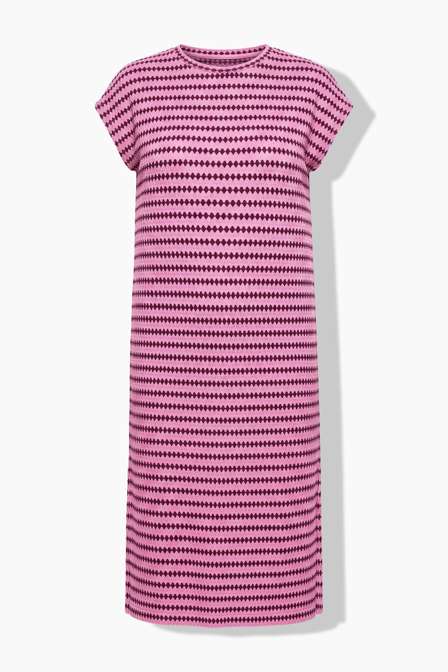 Φόρεμα ελαφρώς oversized με ανάγλυφο, ριγέ σχέδιο