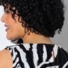 Φόρεμα πλισέ αμάνικο με στενή εφαρμογή και animal print