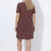 Φόρεμα σε γραμμή Α με λαιμόκοψη V και animal print