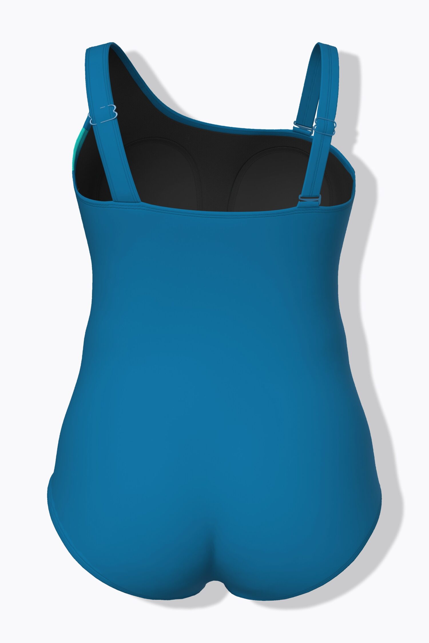 Μαγιό ολόσωμο με απαλά cups και σχέδιο color blocking
