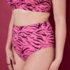 Μπικίνι σλιπ ψηλόμεσο με animal print