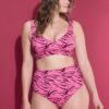 Μπικίνι τοπ με ντραπέ και animal print