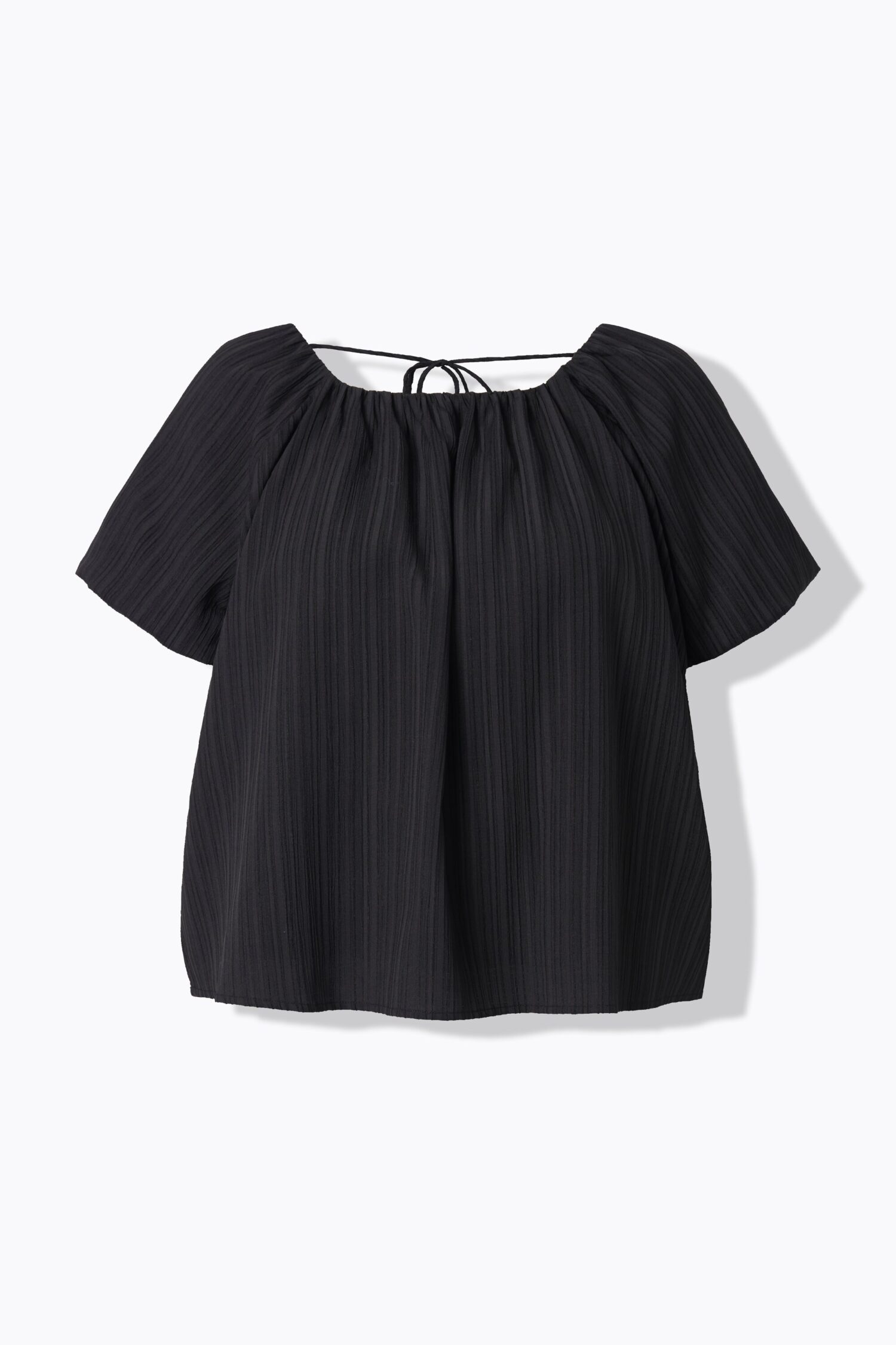 Μπλούζα κοντομάνικη oversized με αδιαφανή επένδυση