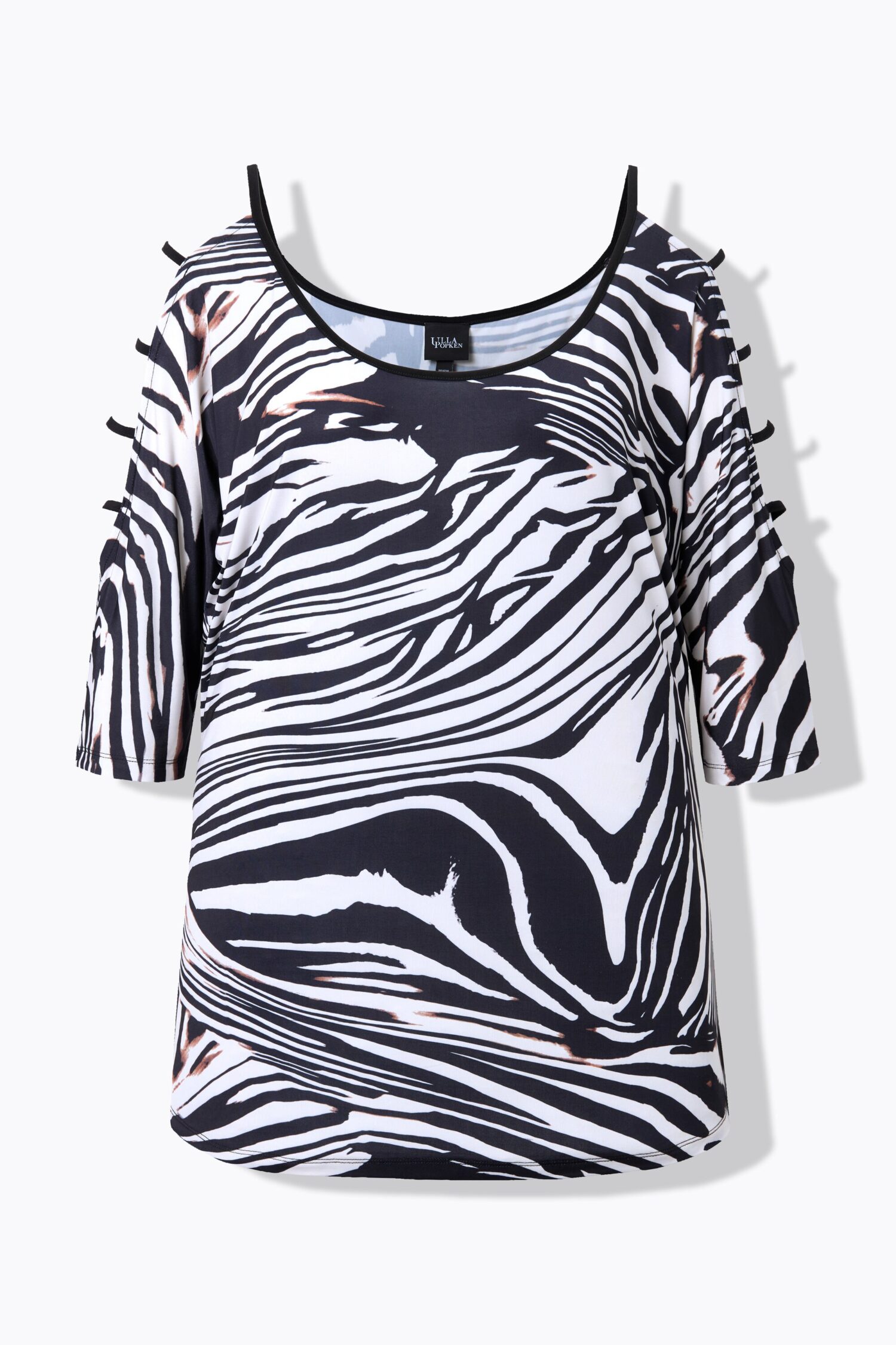 Μπλούζα με άνετη εφαρμογή, animal print και σκισίματα