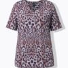 Μπλούζα με κλασική εφαρμογή και animal print