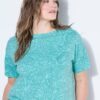 Μπλούζα oversized με φλοράλ σχέδιο και κοντά μανίκια