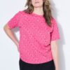 Μπλούζα oversized με λεοπάρ σχέδιο και χαμηλούς ώμους
