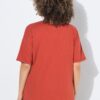 Μπλούζα oversized με στρογγυλή λαιμόκοψη και κοντά μανίκια