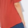 Μπλούζα oversized με στρογγυλή λαιμόκοψη και κοντά μανίκια