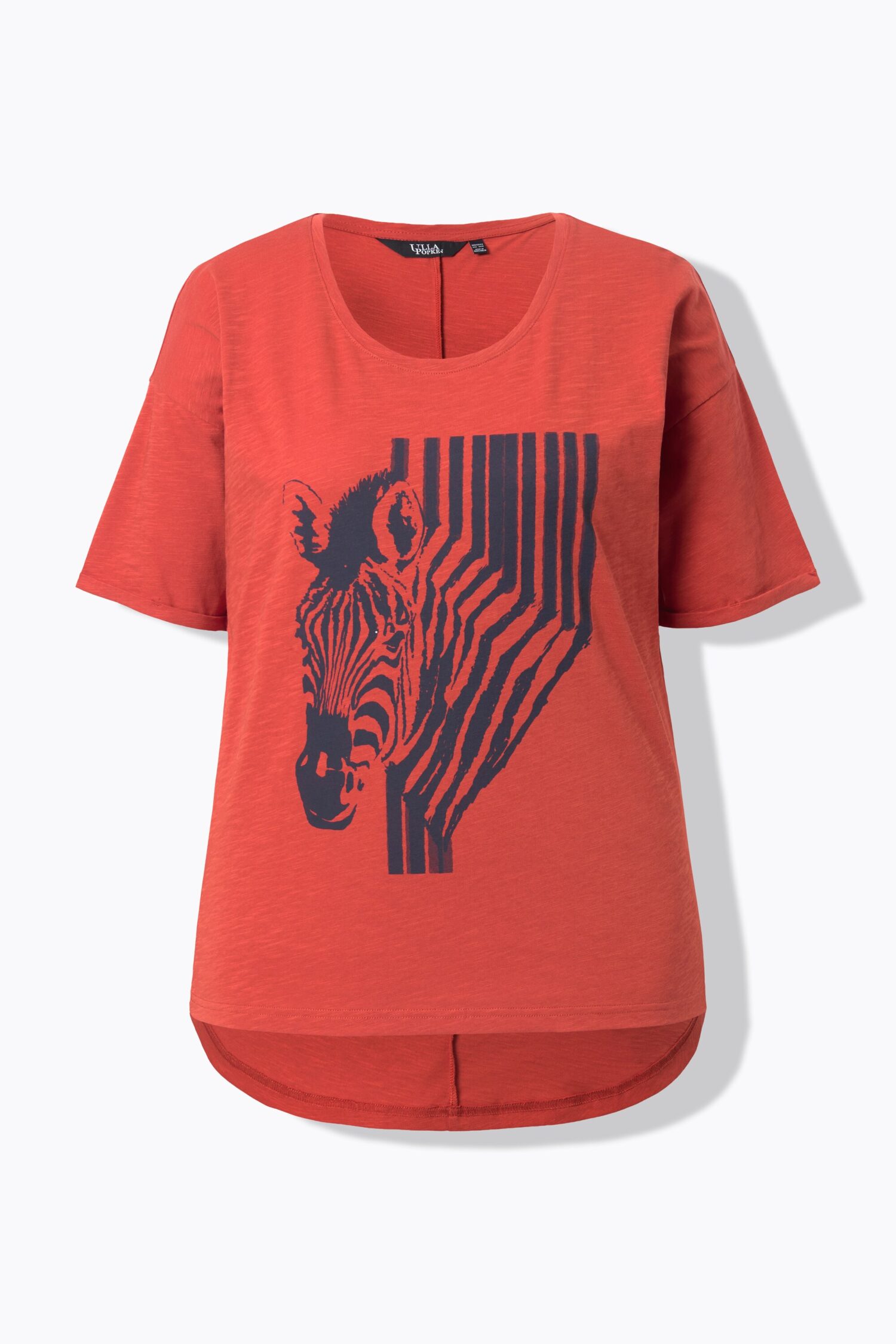 Μπλούζα oversized με στρογγυλή λαιμόκοψη και κοντά μανίκια
