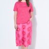 Μπλούζα oversized ριγέ με τύπωμα