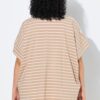 Μπλούζα ριγέ oversized με στρογγυλή λαιμόκοψη