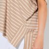 Μπλούζα ριγέ oversized με στρογγυλή λαιμόκοψη