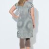 Μπλούζα ριγέ oversized με στρογγυλή λαιμόκοψη και τύπωμα