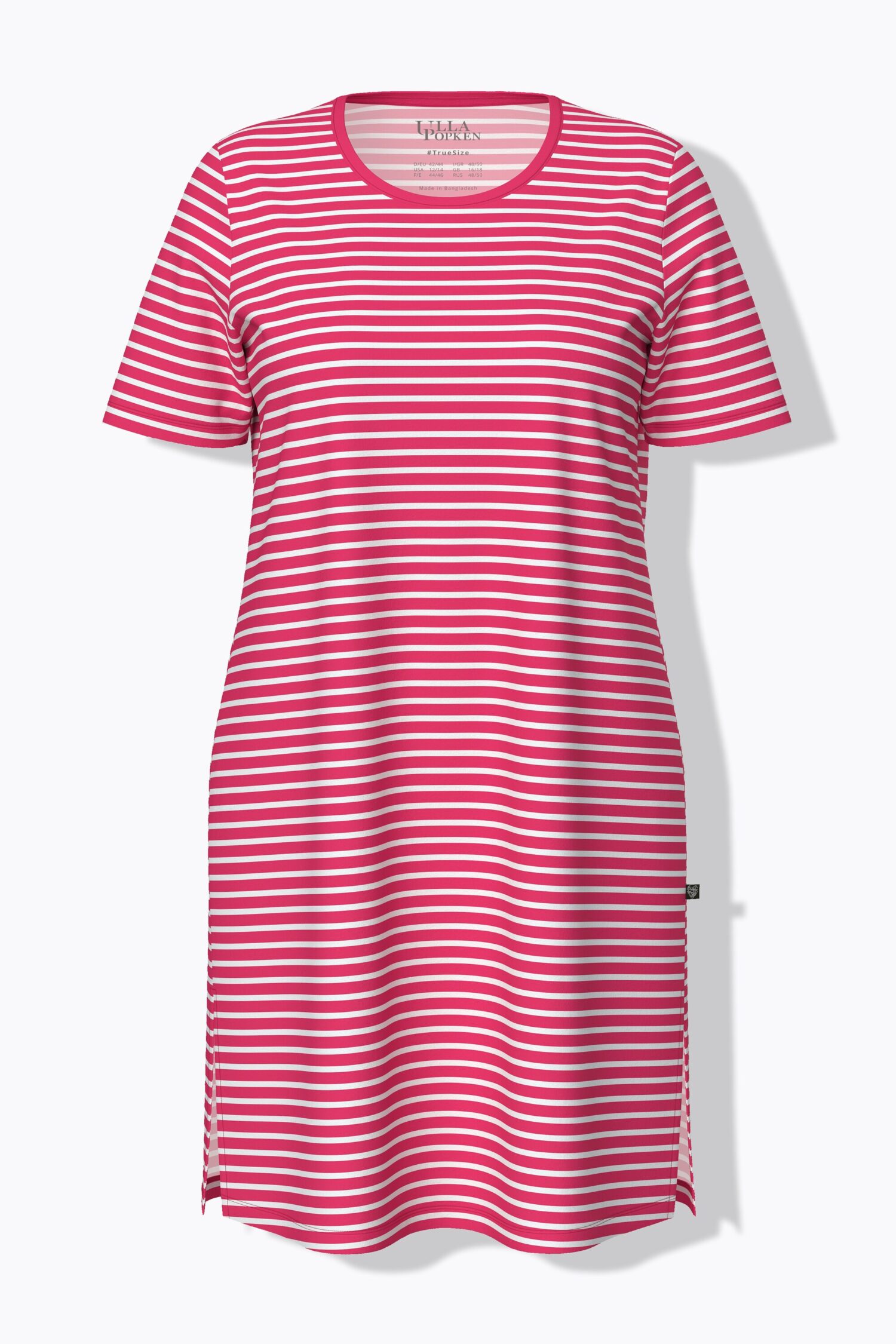 Νυχτικό oversized, ριγέ και με κοντά μανίκια