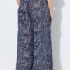 Παντελόνα φαρδιά με ελαστική μέση και animal print