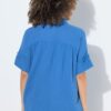 Πουκάμισο oversized, κοντομάνικο με destroyed λεπτομέρειες