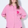 Πουκάμισο oversized με κέντημα heart στο στήθος