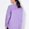Πουκάμισο oversized με κουμπιά στην πλάτη και μακριά μανίκια