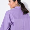 Πουκάμισο oversized με κουμπιά στην πλάτη και μακριά μανίκια