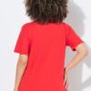 T-shirt oversized, κοντομάνικο με κέντημα ocean