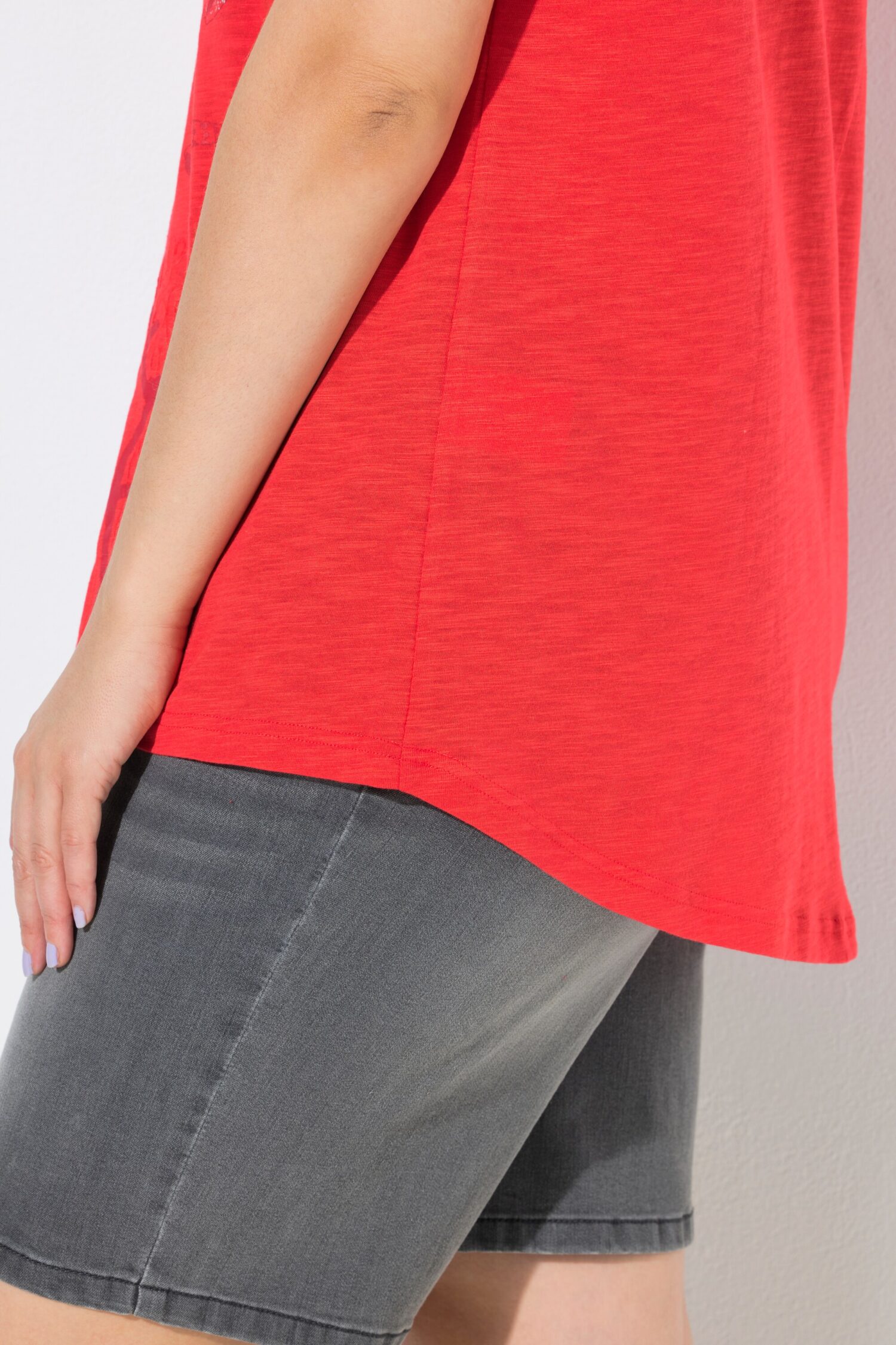 T-shirt oversized, κοντομάνικο με κέντημα ocean