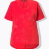 T-shirt oversized, κοντομάνικο με κέντημα ocean