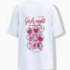 T-shirt oversized με τύπωμα Girls night