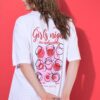 T-shirt oversized με τύπωμα Girls night