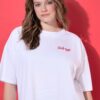T-shirt oversized με τύπωμα Girls night