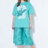 T-shirt oversized με τύπωμα lazy summer