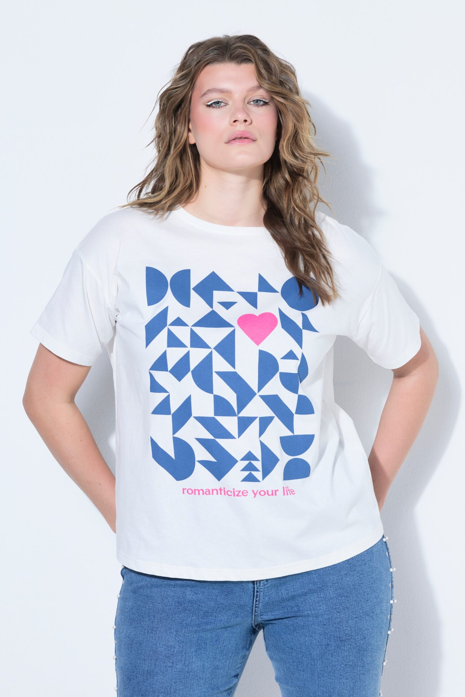 T-shirt oversized με τύπωμα "wanna have sun"