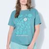 T-shirt oversized με τύπωμα "wanna have sun"