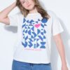 T-shirt oversized με τύπωμα "wanna have sun"