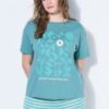 T-shirt oversized με τύπωμα "wanna have sun"