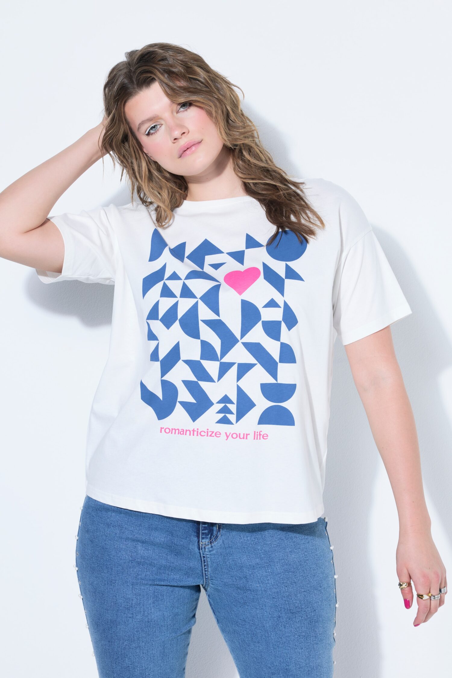 T-shirt oversized με τύπωμα "wanna have sun"