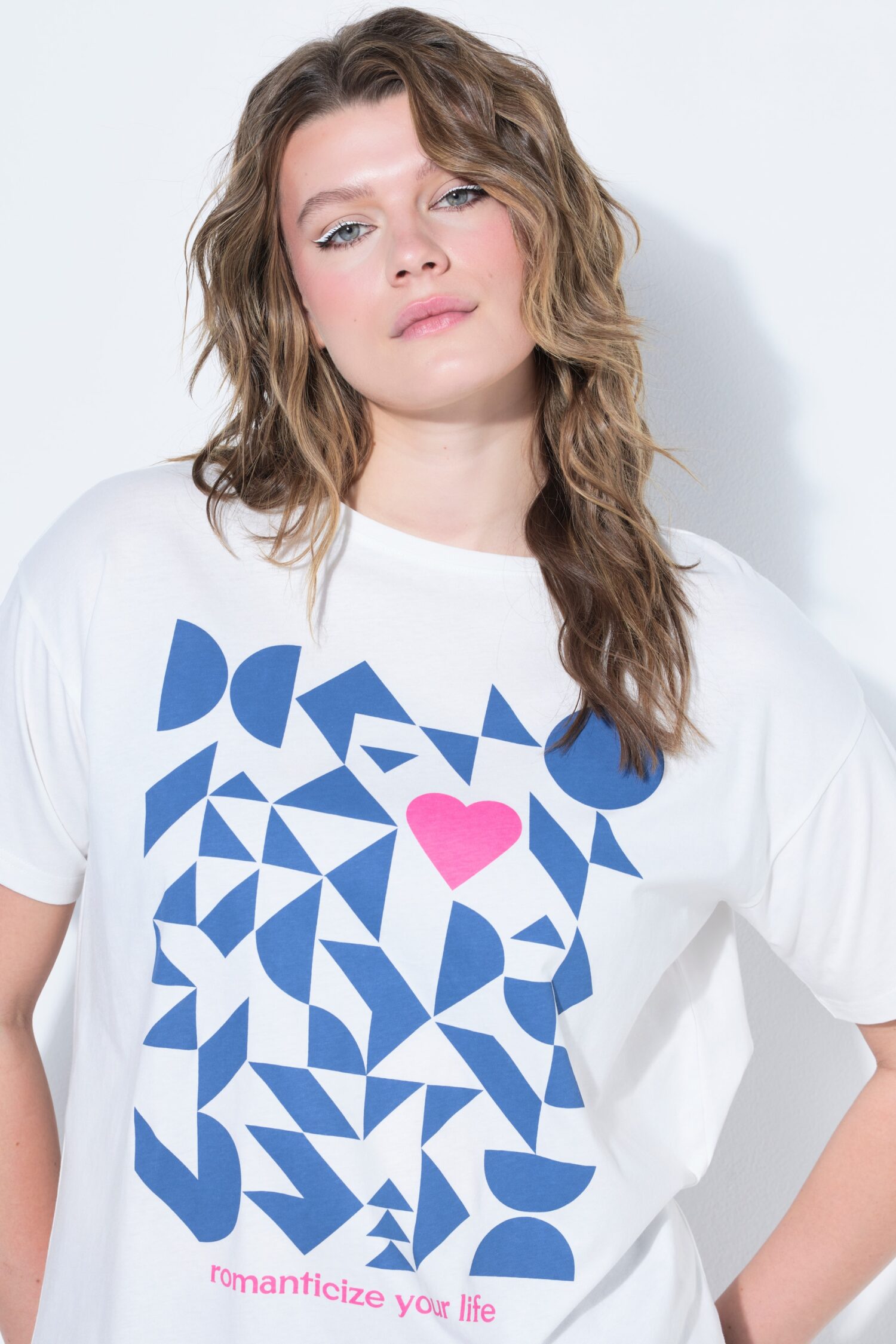 T-shirt oversized με τύπωμα "wanna have sun"