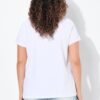 T-shirt σε γραμμή Α με τύπωμα και κοντά μανίκια