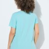T-shirt σε γραμμή Α με τύπωμα και κοντά μανίκια