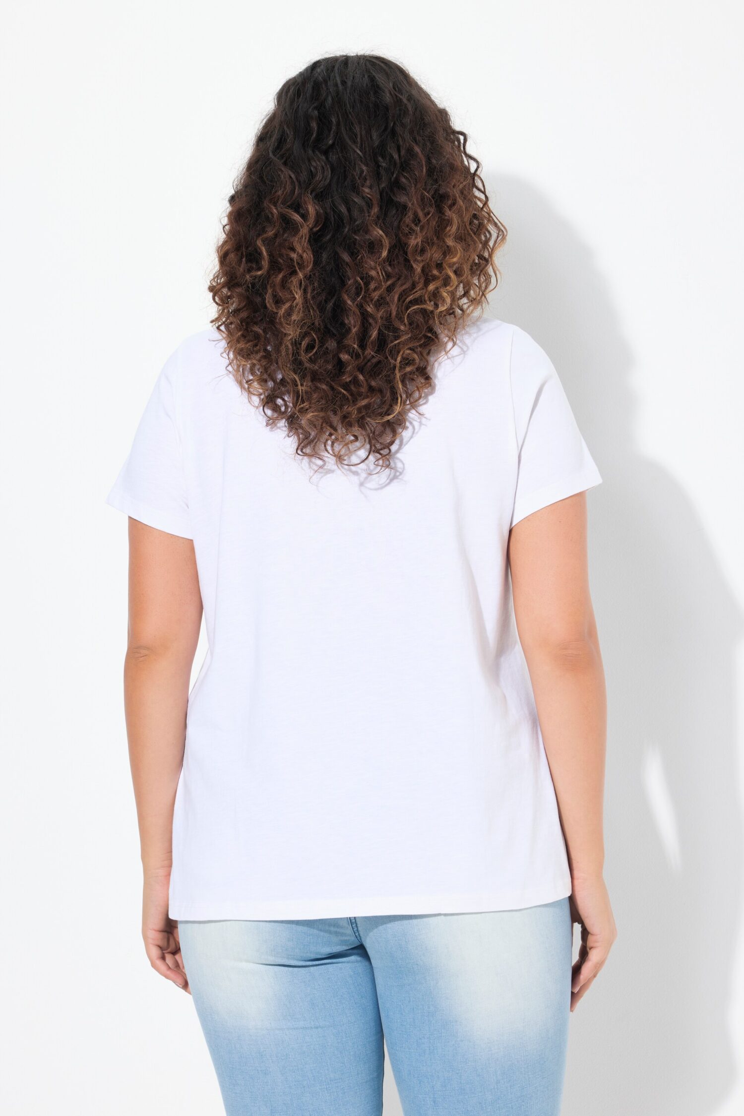 T-shirt σε γραμμή Α με τύπωμα και κοντά μανίκια