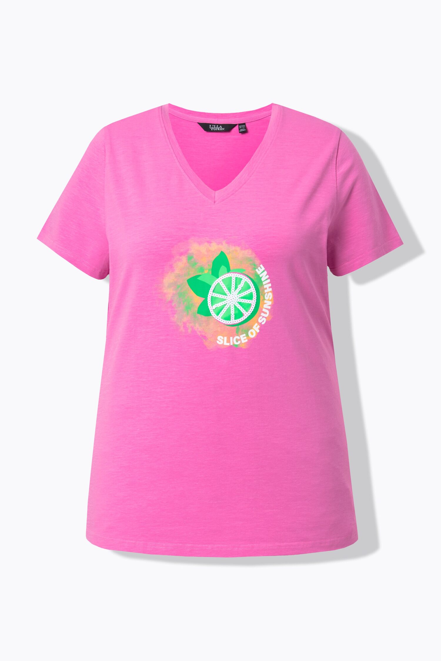 T-shirt σε γραμμή Α με τύπωμα και κοντά μανίκια