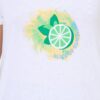 T-shirt σε γραμμή Α με τύπωμα και κοντά μανίκια